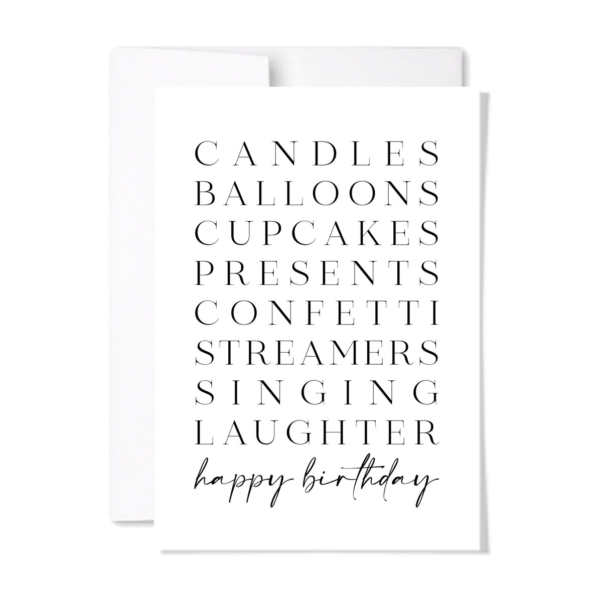 Birthday List Card Paperscript