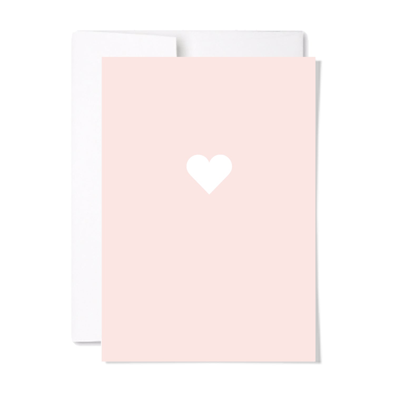 Pink Heart Note Pink Heart Notecard – Paperscript